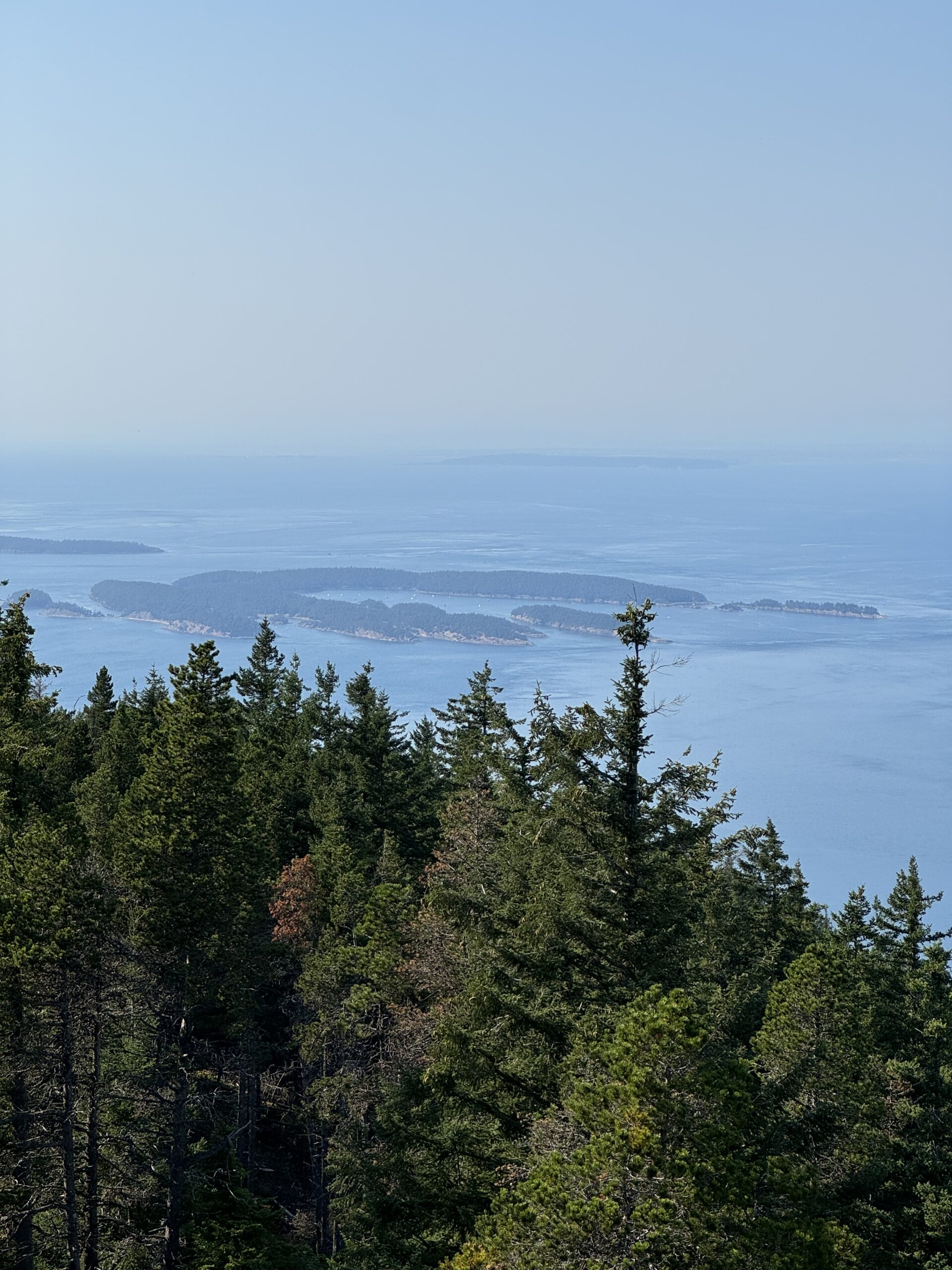 Aerial view of Orcas overlooking Matia and Suchia
